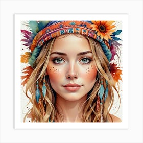 Bohemian Girl Art Print