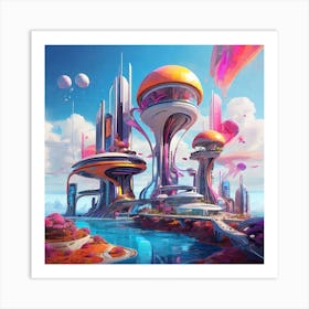 Futuristic City Art Print