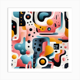 Whimsical Abstract Pattern Art Print