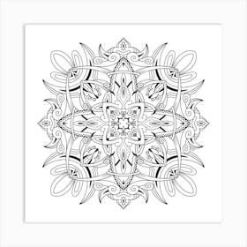 Symmetrical Mandala Art Print