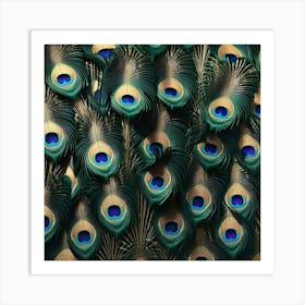 Peacock Feathers Art Print