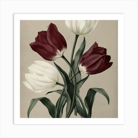 Three Tulips Art Print