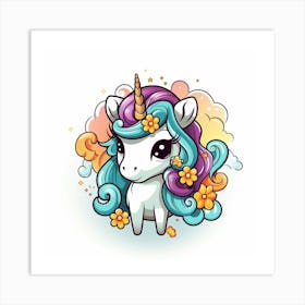 Cute Unicorn 484 Art Print