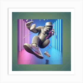 Gorilla dancing Art Print