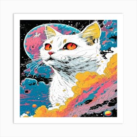 Cat In Space Art Print