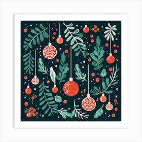 Christmas Ornaments 6 Art Print