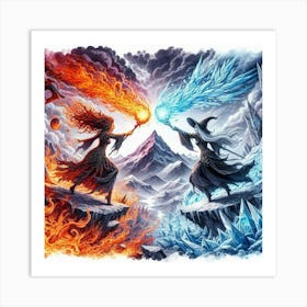 Two Witches Fighting 1 Art Print