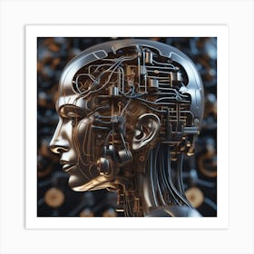 Cyborg Head 11 Art Print