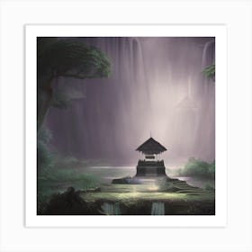 Waterfall - Wallpaper Art Print