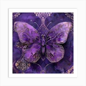 Purple Butterfly Art Print