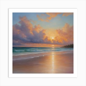 Sunset On The Beach 2 Art Print