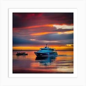 Sunset On The Water 21 Art Print