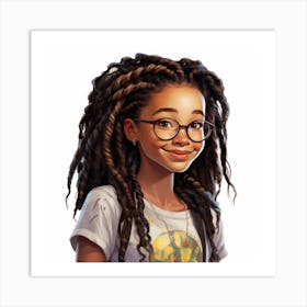 Black Girl With Dreadlocks Art Print