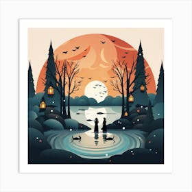 Christmas Lovely Paradise 1 Art Print