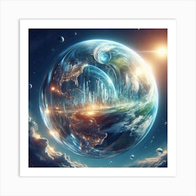 Earth In Space 19 Art Print