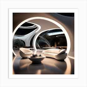 Futuristic Living Room 8 Art Print