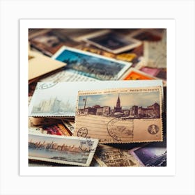 Postage Stamps 16 Art Print