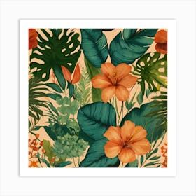 Tropical Seamless Pattern 3 Art Print