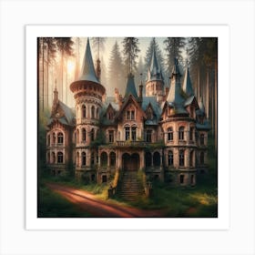 Castle In The Woods Art Print