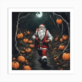 Santa Claus In The Woods Art Print