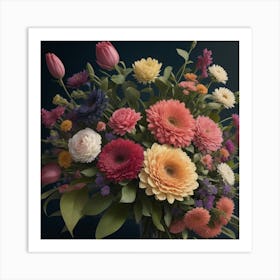 Bouquet Of Flowers Art Print