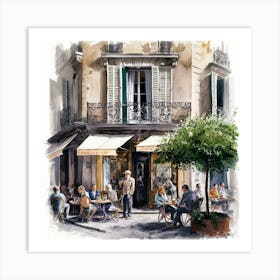 Cafe D'Avignon Art Print