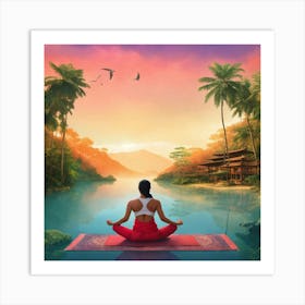 Meditating Woman 1 Art Print