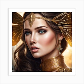 Aphrodite Golden Fairy Art Print