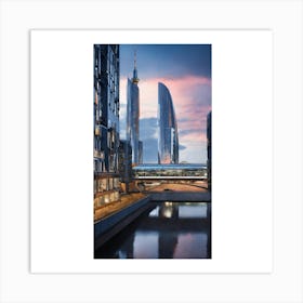 Dubai Skyline Art Print