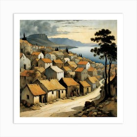 Village By The Sea Art Print