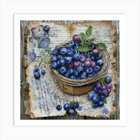 Fresh Blueberries Art Print