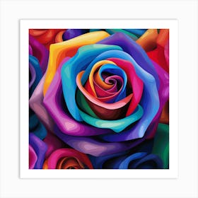 Colorful Roses 14 Art Print