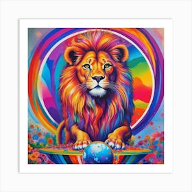 Lion Of The Rainbow Art Print