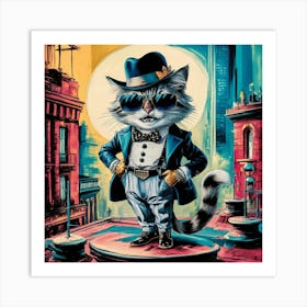 A Whimsical And Stylish Illustration Of A Feline N 0emllp Gsjyjxmlmtza Rg Bfq9ogvnsbckluaqjrxgeq Art Print