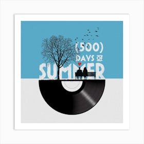 500 Days Of Summer Movie Square Art Print
