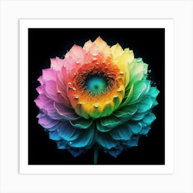 Rainbow Flower 1 Art Print