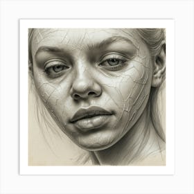 Woman'S Face 2 Art Print