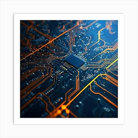 Close Up Of Electronic Circuit Board 3 Art Print