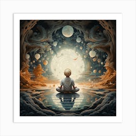 Meditating Man Art Print