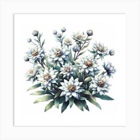 Flowers of Edelweiss Art Print