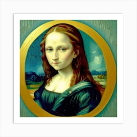 Youthful Elegance The Mona Lisa Reborn Art Print