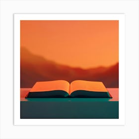 Open Book On A Table Art Print