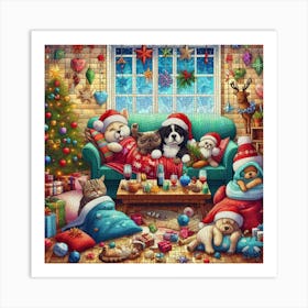 Christmas At Home Art Print