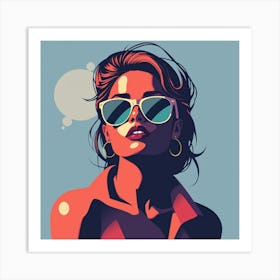 Woman In Sunglasses 6 Art Print