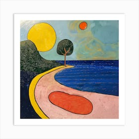 Beach in Summer Art Print