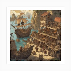 Pirate Village Art Print