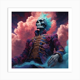 Skeleton In The Clouds 1 Art Print