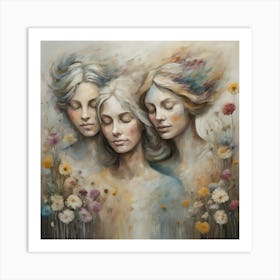 Three Women 1 Art Print