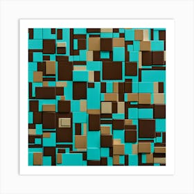 The  MODERN Cubist Style To Deconstruct And Reconstructing CUBES, 215 Art Print