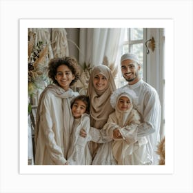 Muslim Family Portrait Art Print